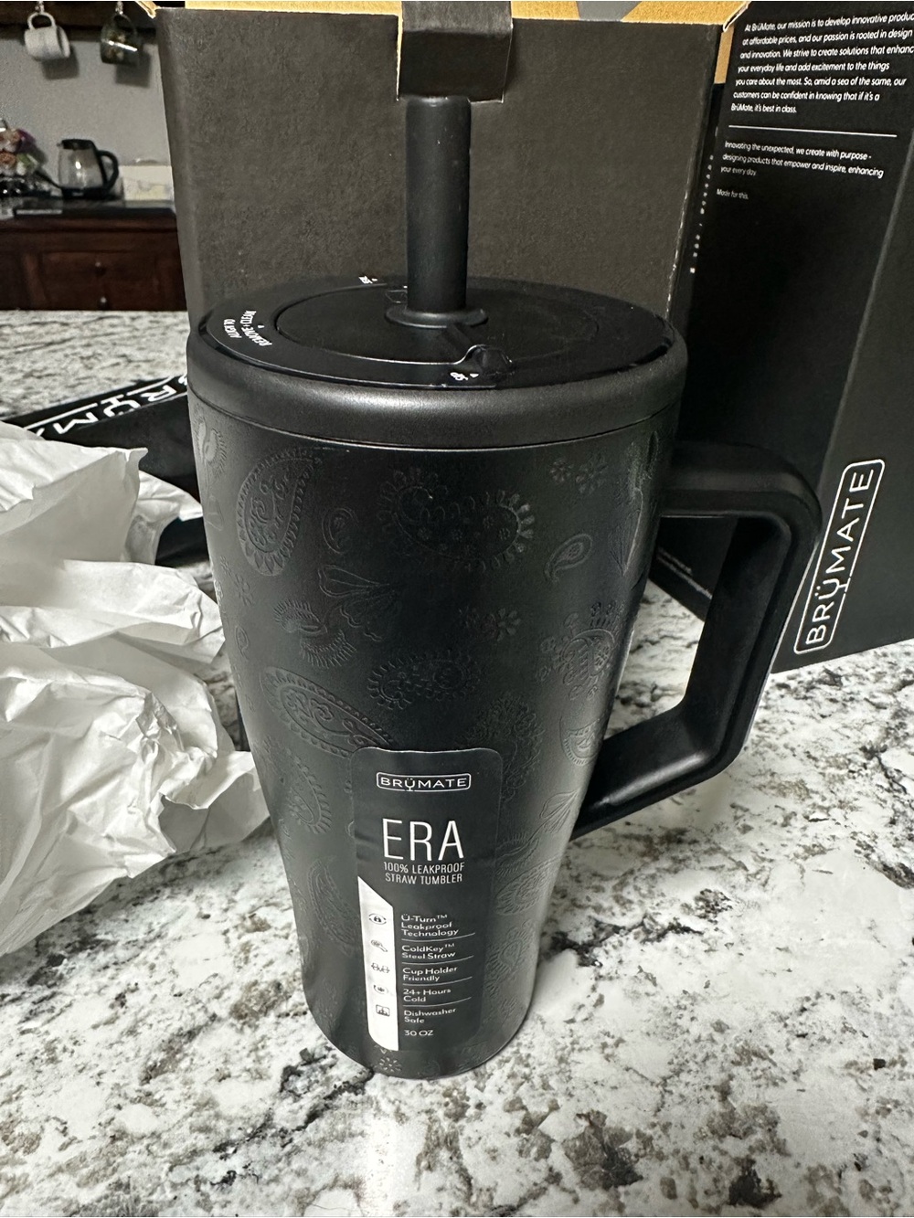 BRUMATE ERA 30oz Insulated Straw Tumbler - Phantom Paisley 2025